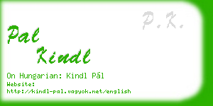pal kindl business card